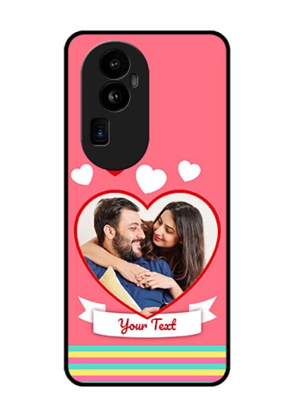 Oppo Reno 10 Pro Plus 5G Photo Printing on Glass Case - Love Doodle Design