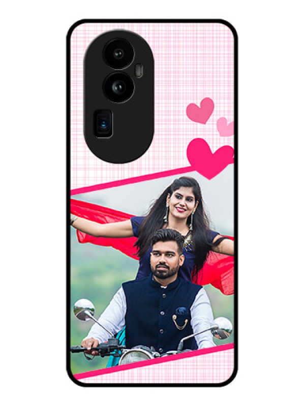 Custom Oppo Reno 10 Pro Plus 5G Custom Glass Phone Case - Love Shape Heart Design