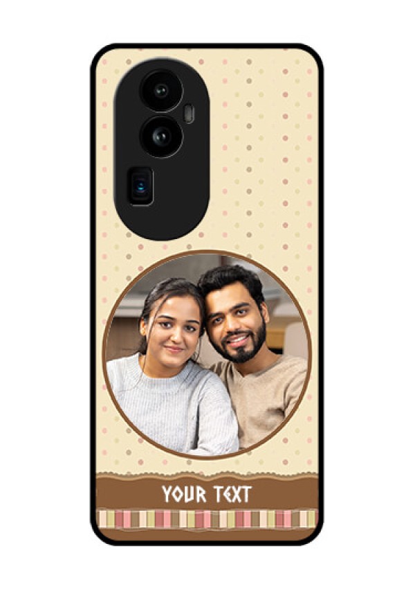 Oppo Reno 10 Pro Plus 5G Custom Glass Mobile Case - Brown Dotted Mobile Case Design