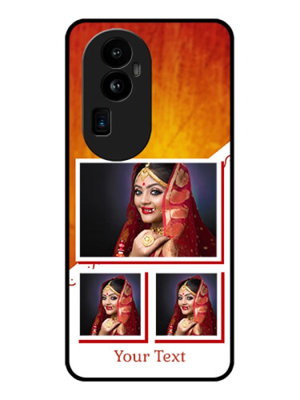 Custom Oppo Reno 10 Pro Plus 5G Custom Glass Phone Case - Wedding Memories Design