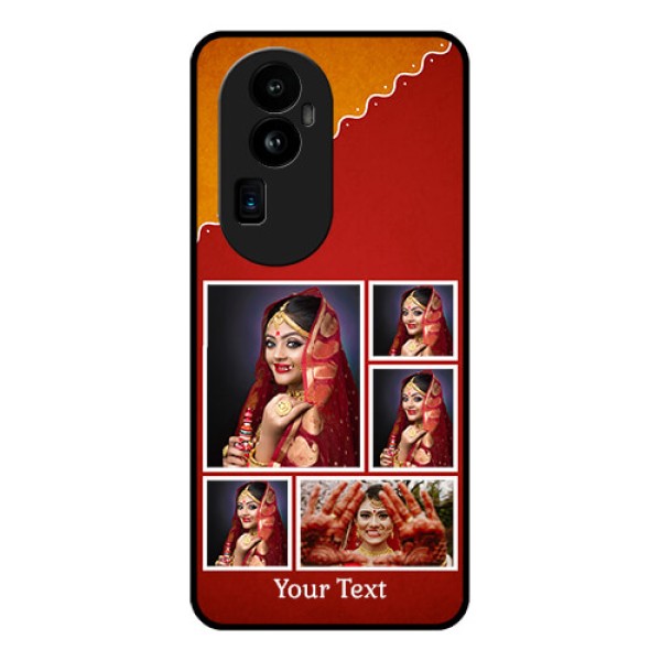 Oppo Reno 10 Pro Plus 5G Personalized Glass Phone Case - Wedding Pic Upload Design