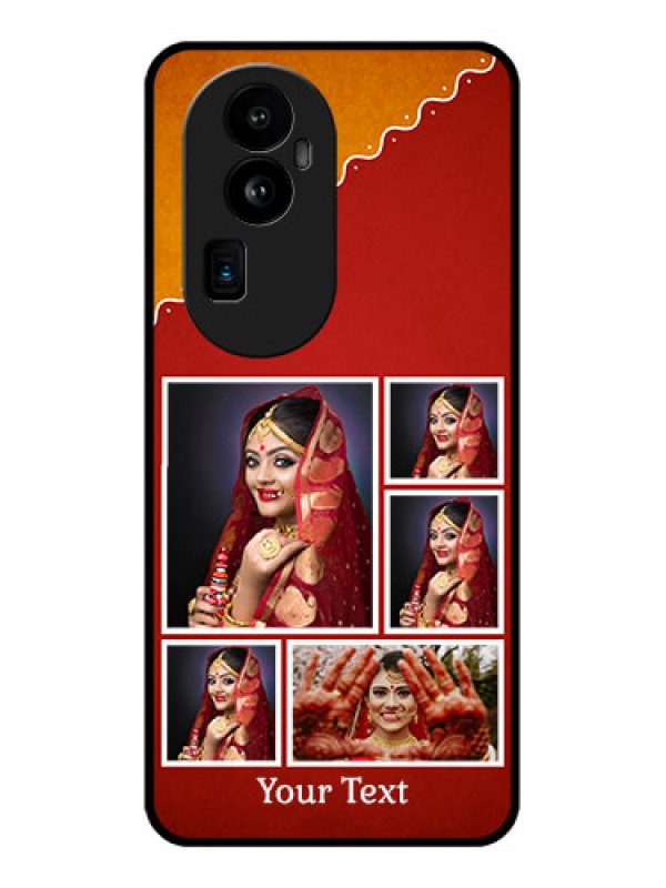 Custom Oppo Reno 10 Pro Plus 5G Personalized Glass Phone Case - Wedding Pic Upload Design