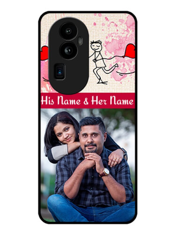 Custom Oppo Reno 10 Pro Plus 5G Photo Printing on Glass Case - You and Me Case Design
