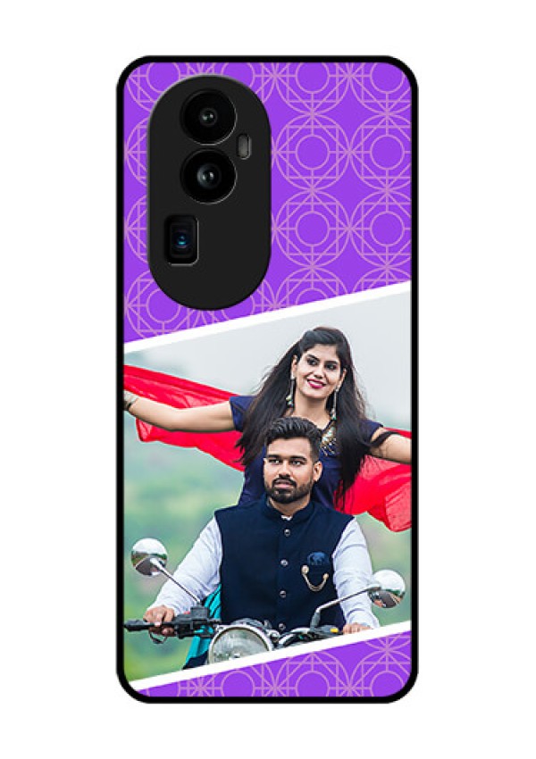 Oppo Reno 10 Pro Plus 5G Custom Glass Phone Case - Violet Pattern Design