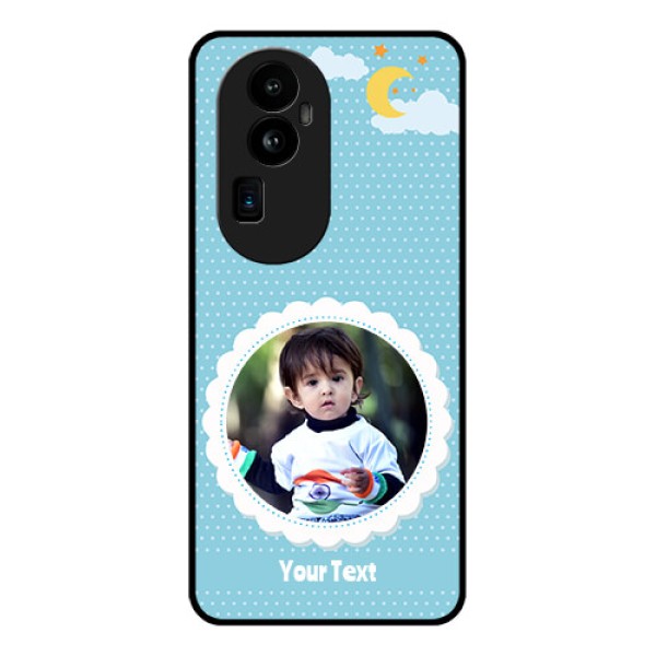 Oppo Reno 10 Pro Plus 5G Personalised Glass Phone Case - Violet Pattern Design