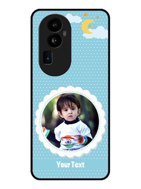 Custom Oppo Reno 10 Pro Plus 5G Personalised Glass Phone Case - Violet Pattern Design