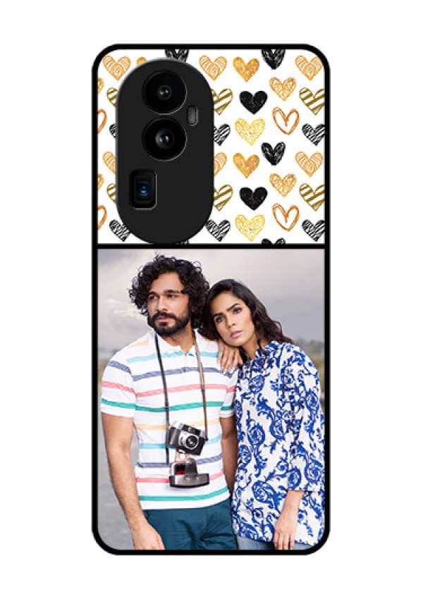 Oppo Reno 10 Pro Plus 5G Photo Printing on Glass Case - Love Symbol Design