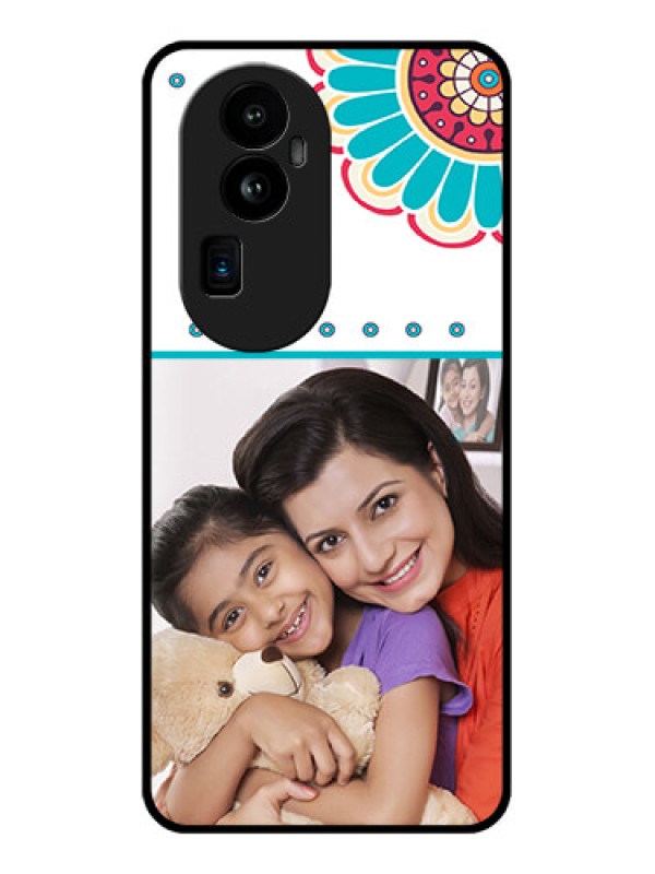 Custom Oppo Reno 10 Pro Plus 5G Custom Glass Phone Case - Flower Design