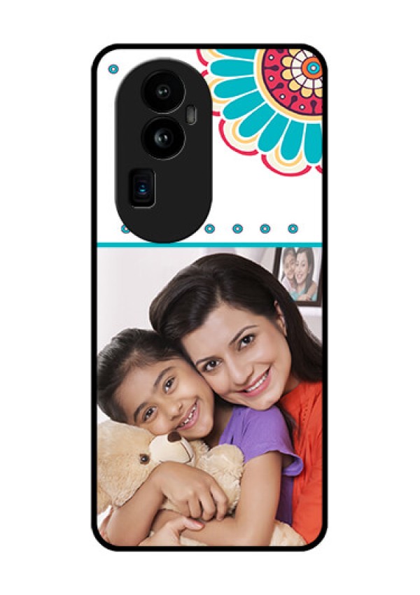 Oppo Reno 10 Pro Plus 5G Custom Glass Phone Case - Flower Design