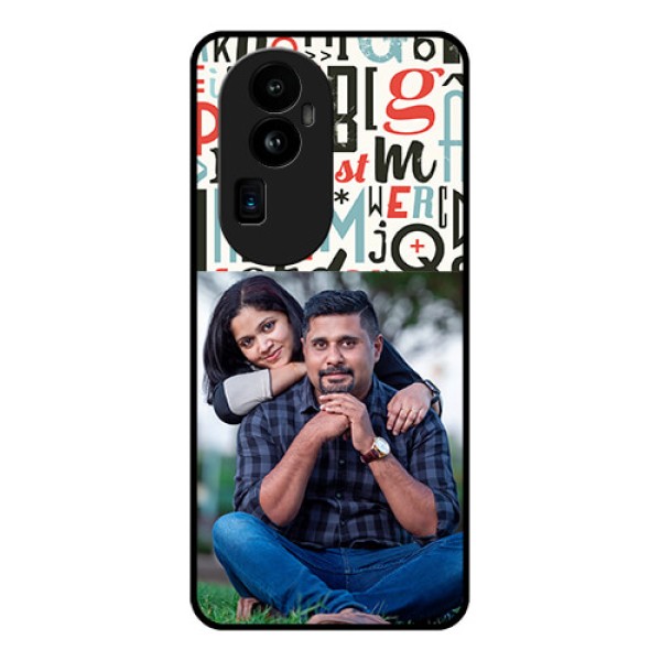 Oppo Reno 10 Pro Plus 5G Personalized Glass Phone Case - Alphabet Design