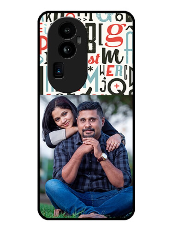 Custom Oppo Reno 10 Pro Plus 5G Personalized Glass Phone Case - Alphabet Design