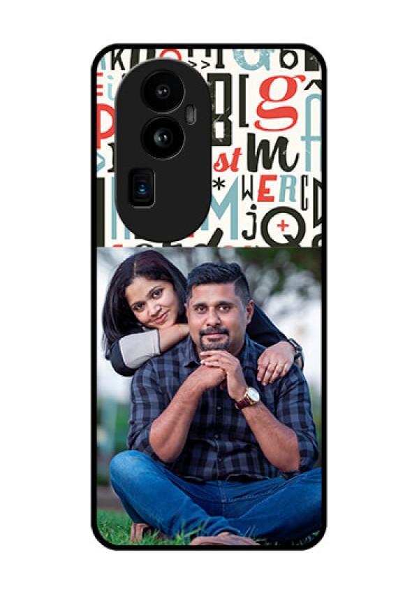Oppo Reno 10 Pro Plus 5G Personalized Glass Phone Case - Alphabet Design