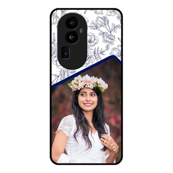 Oppo Reno 10 Pro Plus 5G Personalized Glass Phone Case - Premium Floral Design