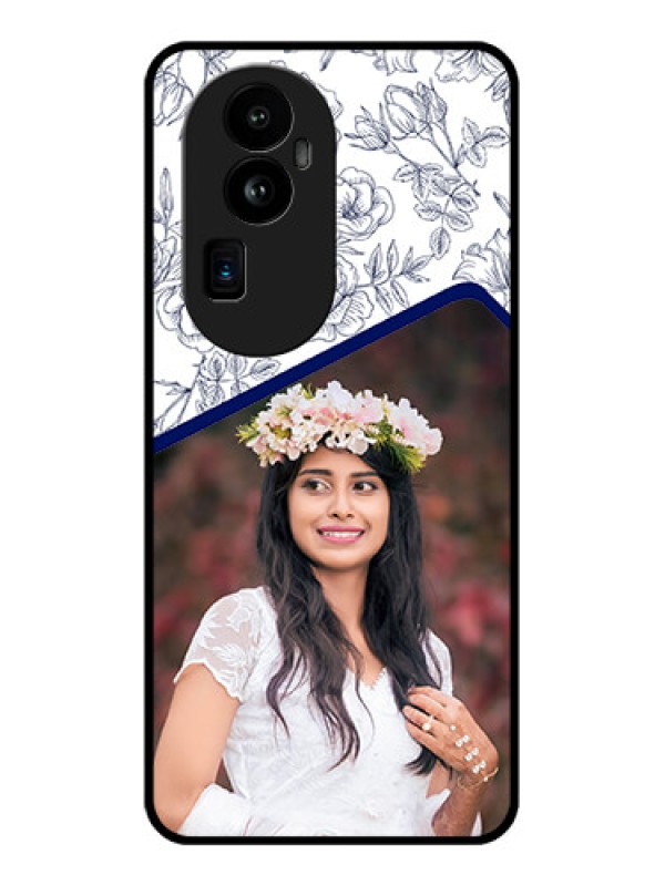 Custom Oppo Reno 10 Pro Plus 5G Personalized Glass Phone Case - Premium Floral Design