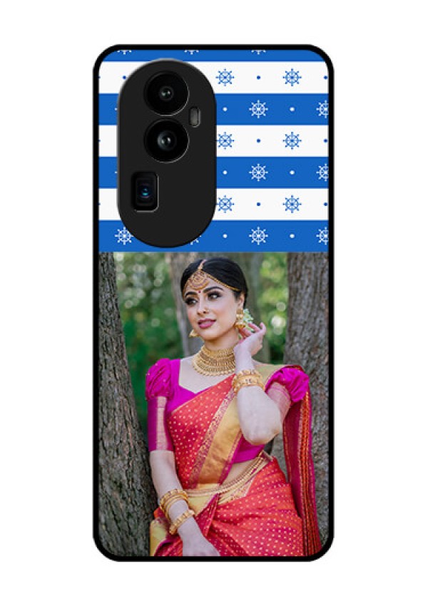 Oppo Reno 10 Pro Plus 5G Photo Printing on Glass Case - Snow Pattern Design