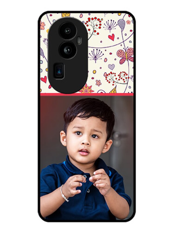 Custom Oppo Reno 10 Pro Plus 5G Custom Glass Mobile Case - Premium Floral Design