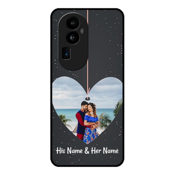 Oppo Reno 10 Pro Plus 5G Custom Glass Phone Case - Hanging Heart Design