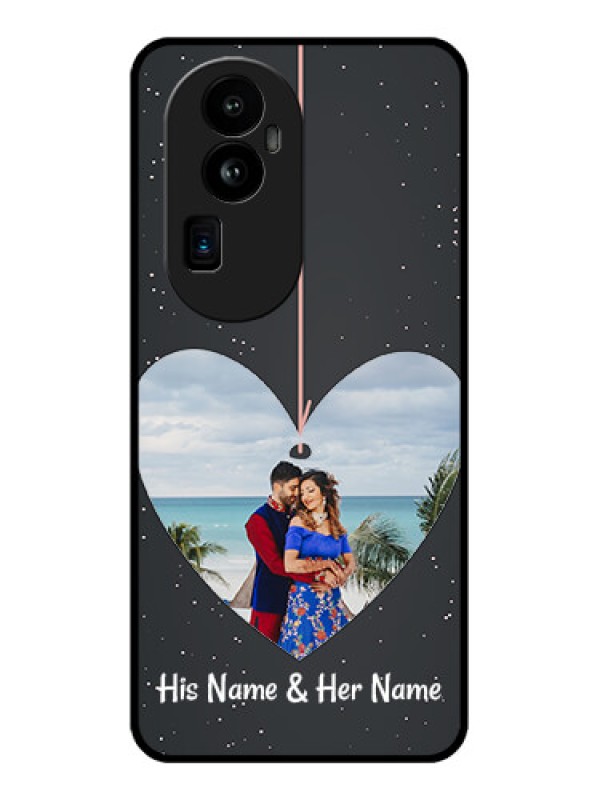 Custom Oppo Reno 10 Pro Plus 5G Custom Glass Phone Case - Hanging Heart Design