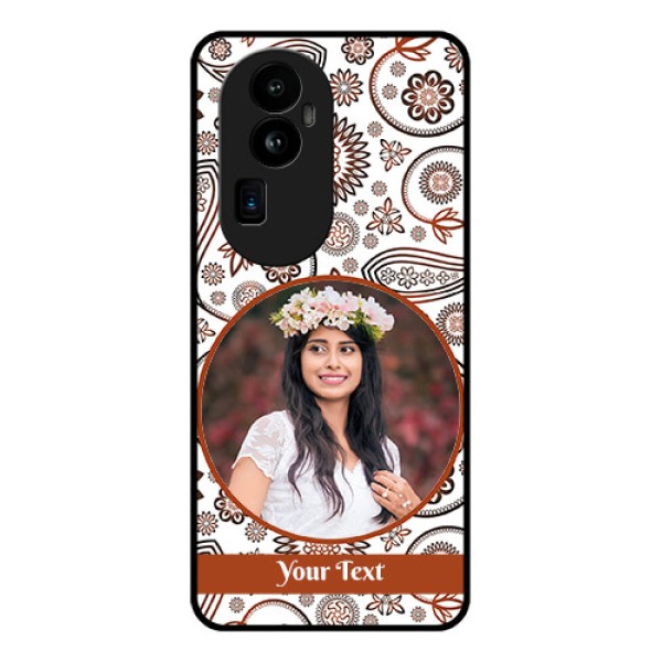 Oppo Reno 10 Pro Plus 5G Custom Glass Mobile Case - Abstract Flower Design