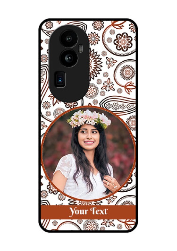 Oppo Reno 10 Pro Plus 5G Custom Glass Mobile Case - Abstract Flower Design