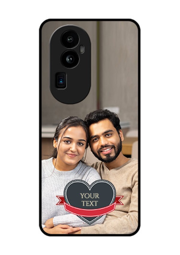 Oppo Reno 10 Pro Plus 5G Custom Glass Phone Case - Just Married Couple Design