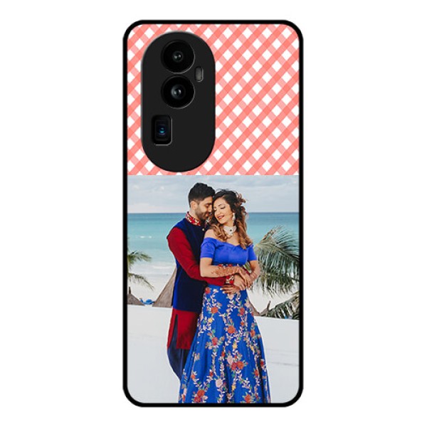 Oppo Reno 10 Pro Plus 5G Personalized Glass Phone Case - Pink Pattern Design