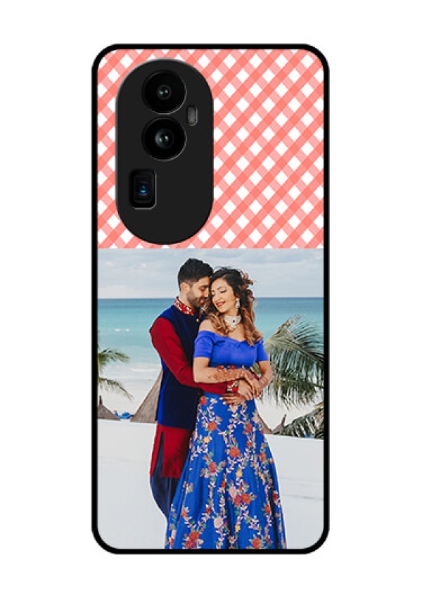 Oppo Reno 10 Pro Plus 5G Personalized Glass Phone Case - Pink Pattern Design
