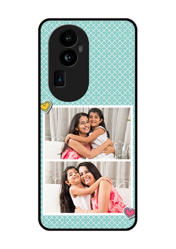 Oppo Reno 10 Pro Plus 5G Custom Glass Phone Case - 2 Image Holder with Pattern Design