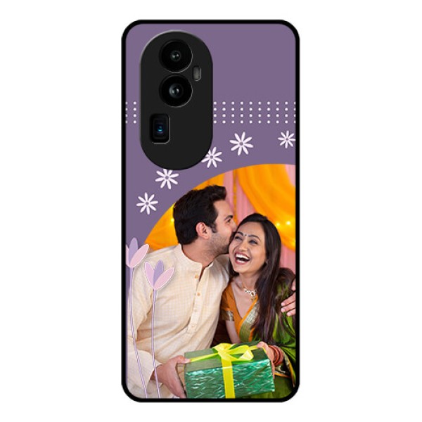 Oppo Reno 10 Pro Plus 5G Custom Glass Mobile Case - Lavender flowers design