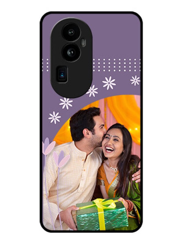 Custom Oppo Reno 10 Pro Plus 5G Custom Glass Mobile Case - Lavender flowers design