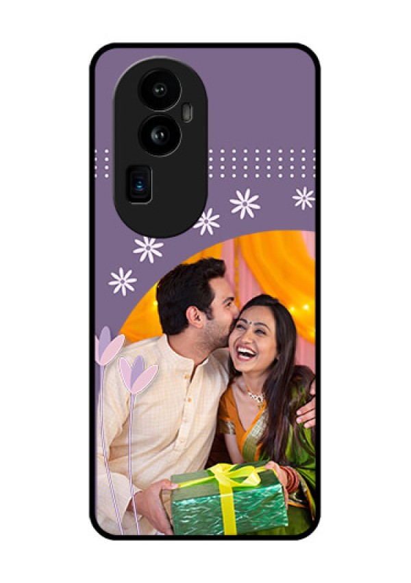 Oppo Reno 10 Pro Plus 5G Custom Glass Mobile Case - Lavender flowers design