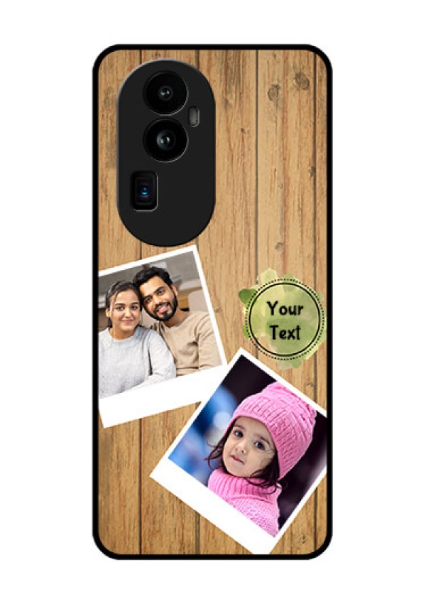 Oppo Reno 10 Pro Plus 5G Custom Glass Phone Case - Wooden Texture Design