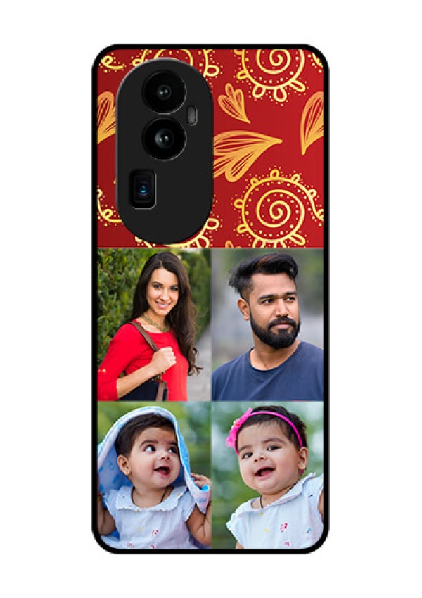 Oppo Reno 10 Pro Plus 5G Photo Printing on Glass Case - 4 Image Traditional Design