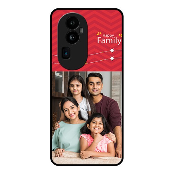 Oppo Reno 10 Pro Plus 5G Personalized Glass Phone Case - Happy Family Design