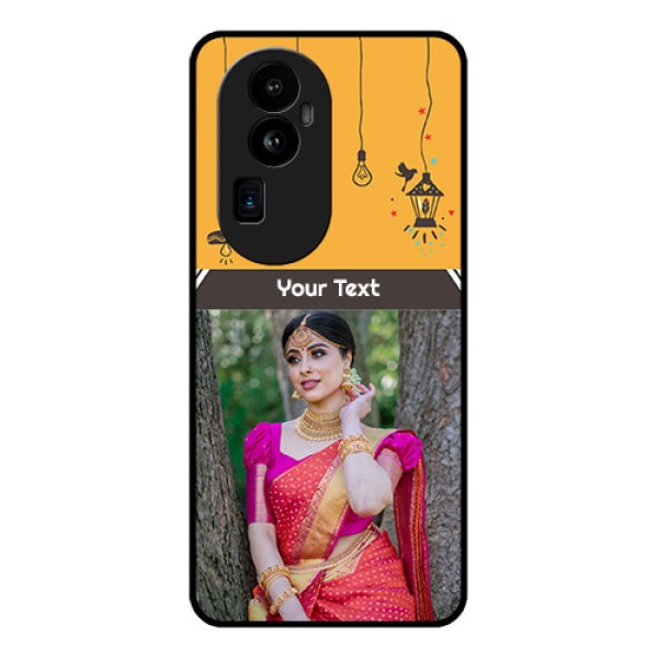 Oppo Reno 10 Pro Plus 5G Custom Glass Mobile Case - with Family Picture and Icons Oppo Reno 10 Pro Plus 5G Custom Glass Mobile Case - with Family Picture and Icons