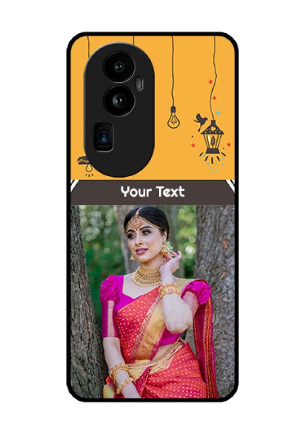 Oppo Reno 10 Pro Plus 5G Custom Glass Mobile Case - with Family Picture and Icons