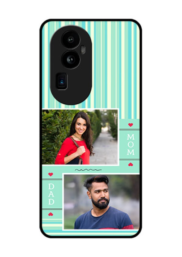 Oppo Reno 10 Pro Plus 5G Custom Glass Phone Case - Mom & Dad Pic Design