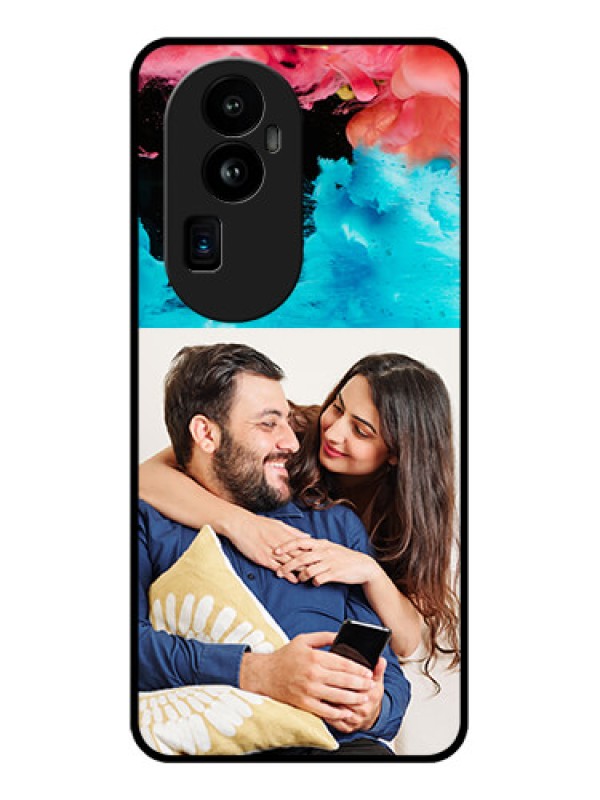 Custom Oppo Reno 10 Pro Plus 5G Custom Glass Mobile Case - Quote with Acrylic Painting Design