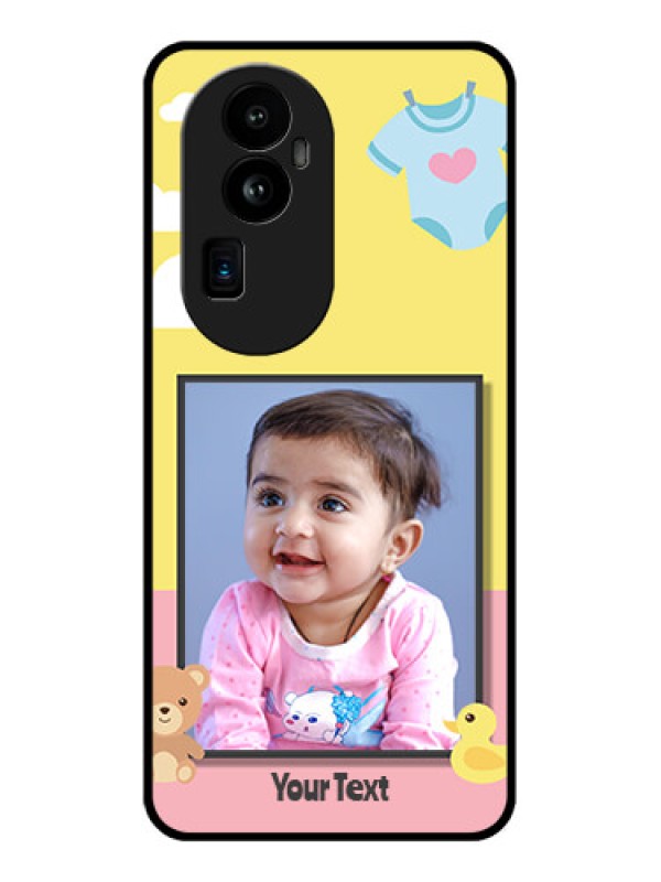 Custom Oppo Reno 10 Pro Plus 5G Photo Printing on Glass Case - Kids 2 Color Design