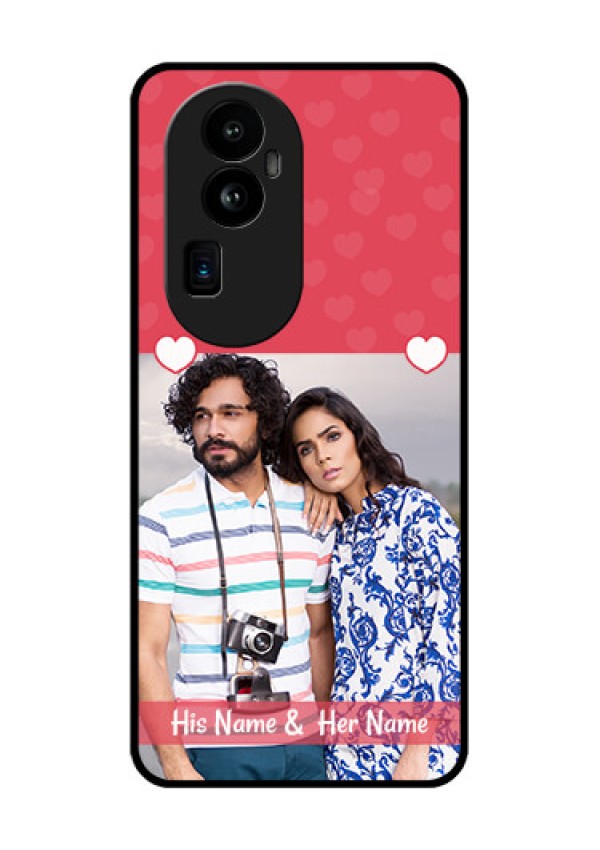 Oppo Reno 10 Pro Plus 5G Photo Printing on Glass Case - Simple Love Design