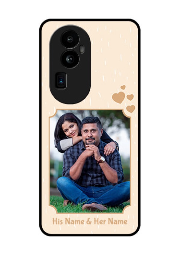 Oppo Reno 10 Pro Plus 5G Custom Glass Phone Case - with confetti love design
