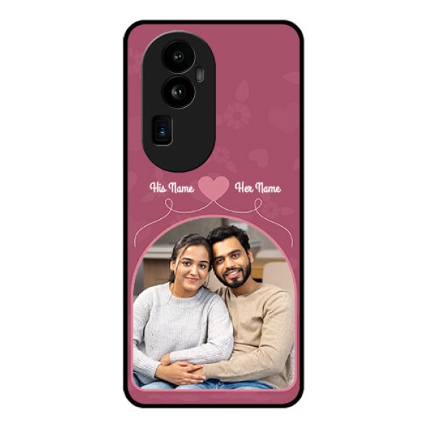 Oppo Reno 10 Pro Plus 5G Photo Printing on Glass Case - Love Floral Design