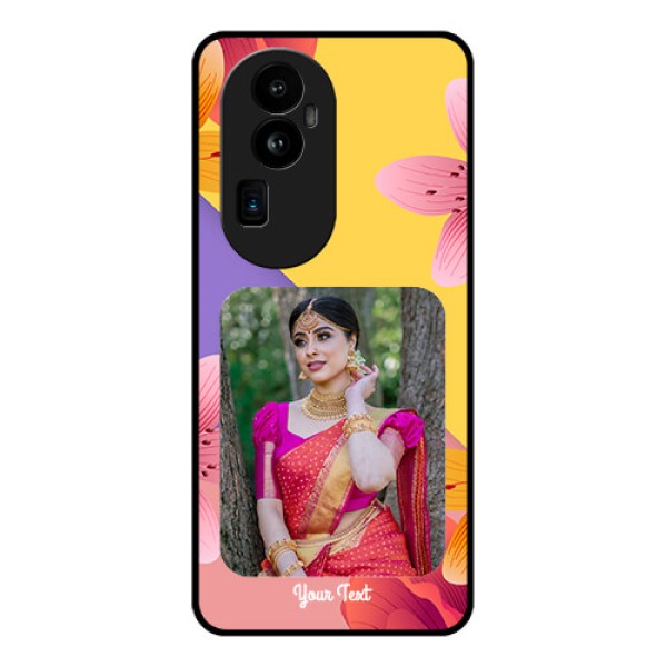 Oppo Reno 10 Pro Plus 5G Custom Glass Mobile Case - 3 Image With Vintage Floral Design Oppo Reno 10 Pro Plus 5G Custom Glass Mobile Case - 3 Image With Vintage Floral Design