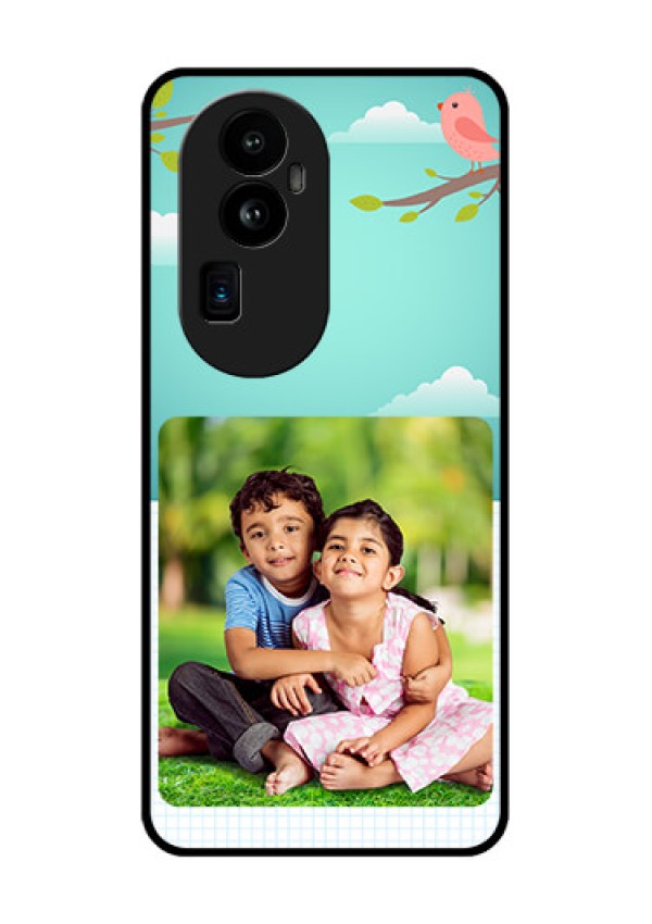 Oppo Reno 10 Pro Plus 5G Photo Printing on Glass Case - Doodle love Design