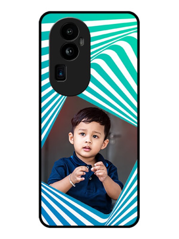 Custom Oppo Reno 10 Pro Plus 5G Personalized Glass Phone Case - Abstract Spiral Design