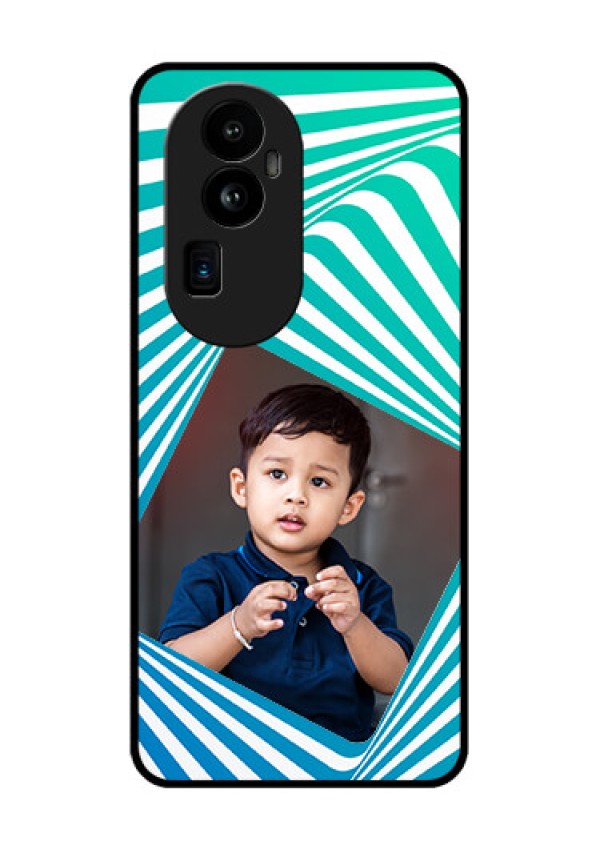 Oppo Reno 10 Pro Plus 5G Personalized Glass Phone Case - Abstract Spiral Design