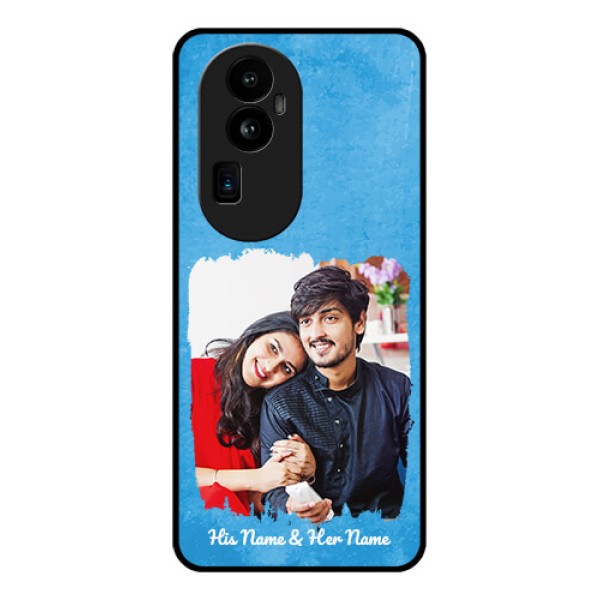 Oppo Reno 10 Pro Plus 5G Custom Glass Phone Case - Blue Color Vintage Design Oppo Reno 10 Pro Plus 5G Custom Glass Phone Case - Blue Color Vintage Design