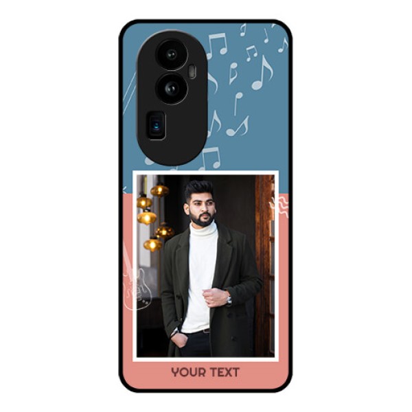 Oppo Reno 10 Pro Plus 5G Photo Printing on Glass Case - with Color Musical Note Design Oppo Reno 10 Pro Plus 5G Photo Printing on Glass Case - with Color Musical Note Design