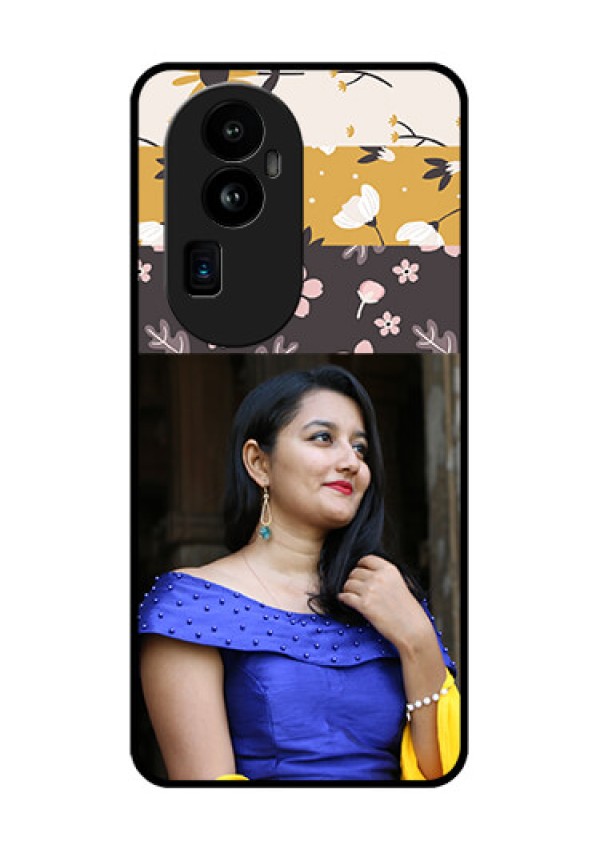 Oppo Reno 10 Pro Plus 5G Custom Glass Phone Case - Stylish Floral Design