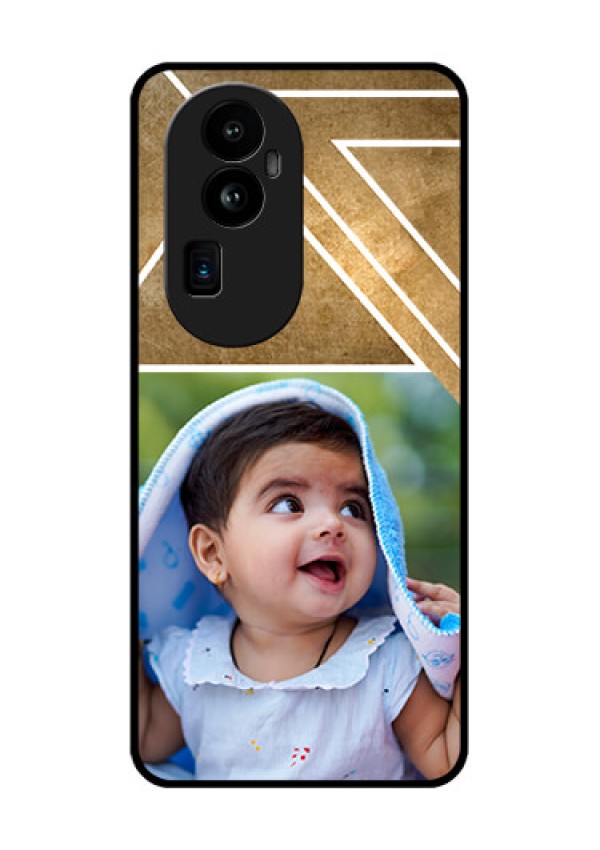 Oppo Reno 10 Pro Plus 5G Personalized Glass Phone Case - Gradient Abstract Texture Design
